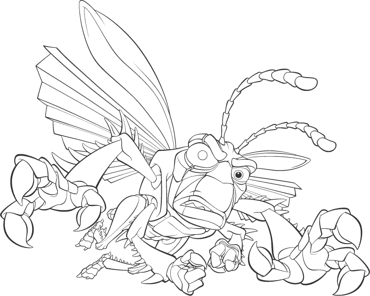 coloriage 1001 pattes le mechant